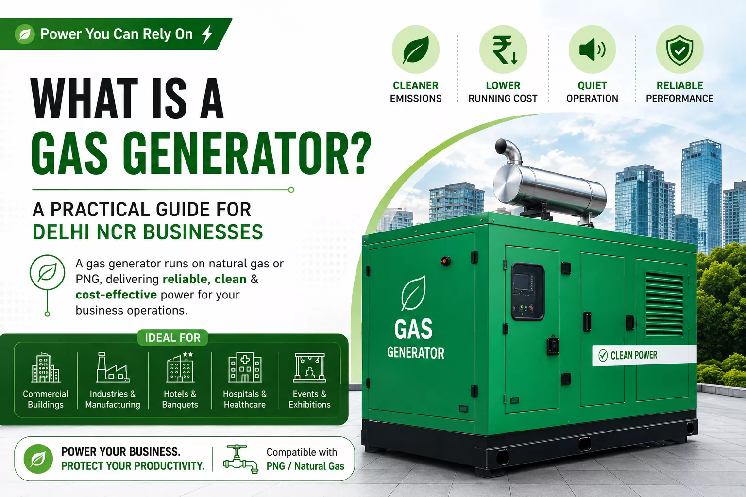 What Is a Gas Generator? A Practical Guide for Delhi NCR Businesses
