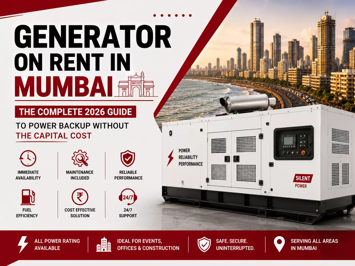 Generator on Rent in Mumbai: The Complete 2026 Guide to Power Backup Without the Capital Cost
