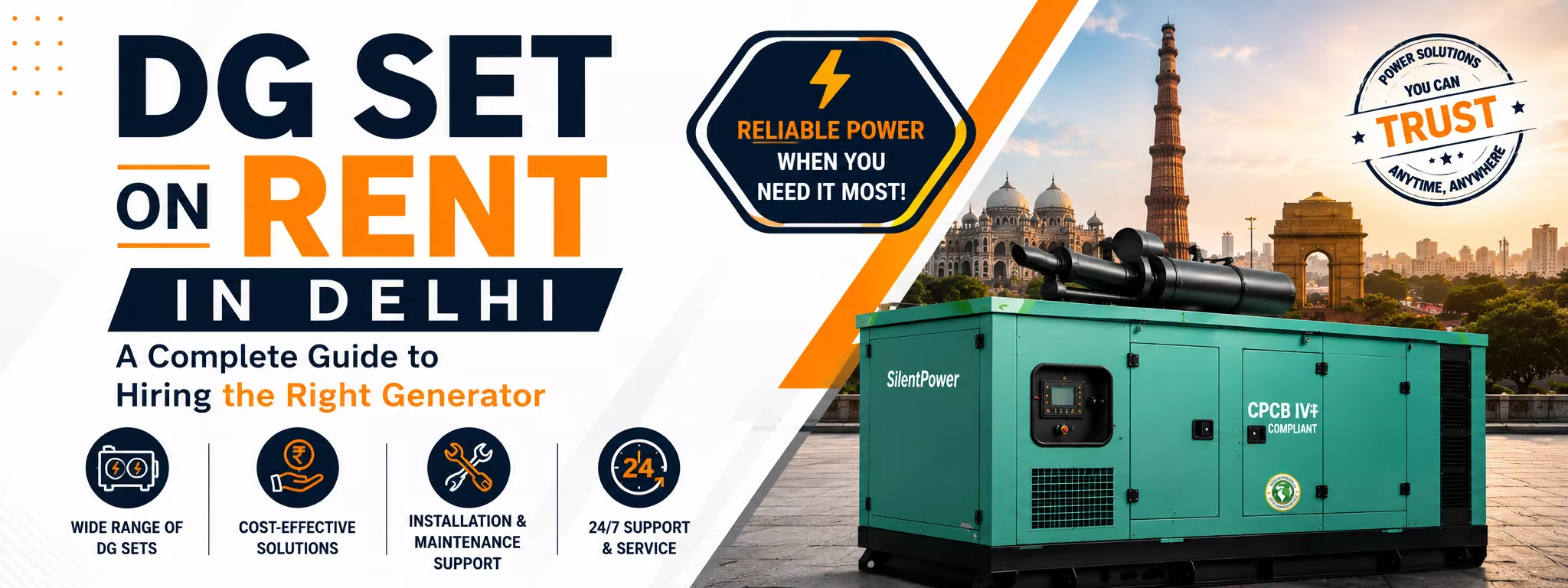 DG Set on Rent in Delhi: A Complete Guide to Hiring the Right Generator