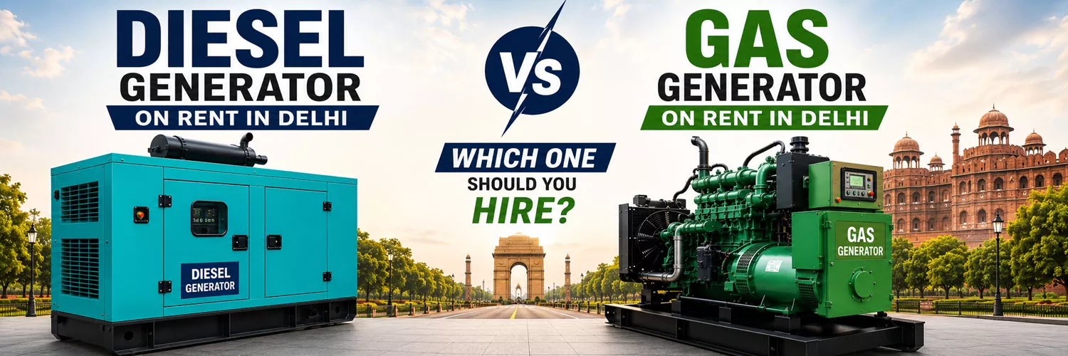Diesel vs Gas Generator on Rent in Delhi: Which One Should You Hire?