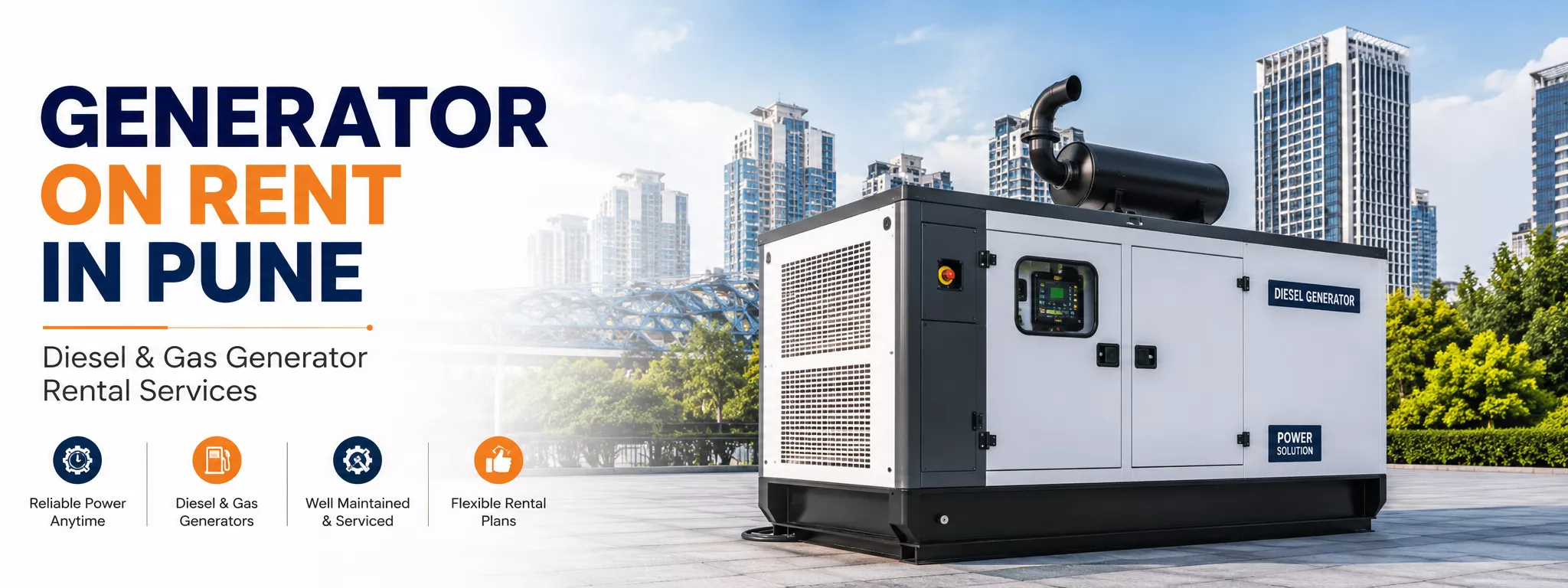 Generator on Rent in Pune: Diesel & Gas Generator Rental Services