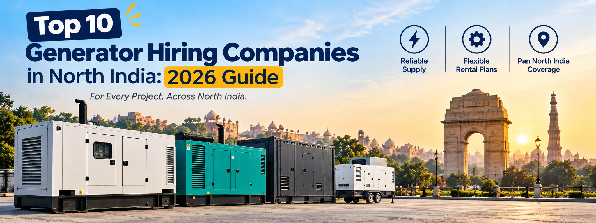 Top 10 Generator Hiring Companies in North India: 2026 Guide
